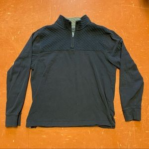 Brooks Brothers Blue Quarter Zip Sweater